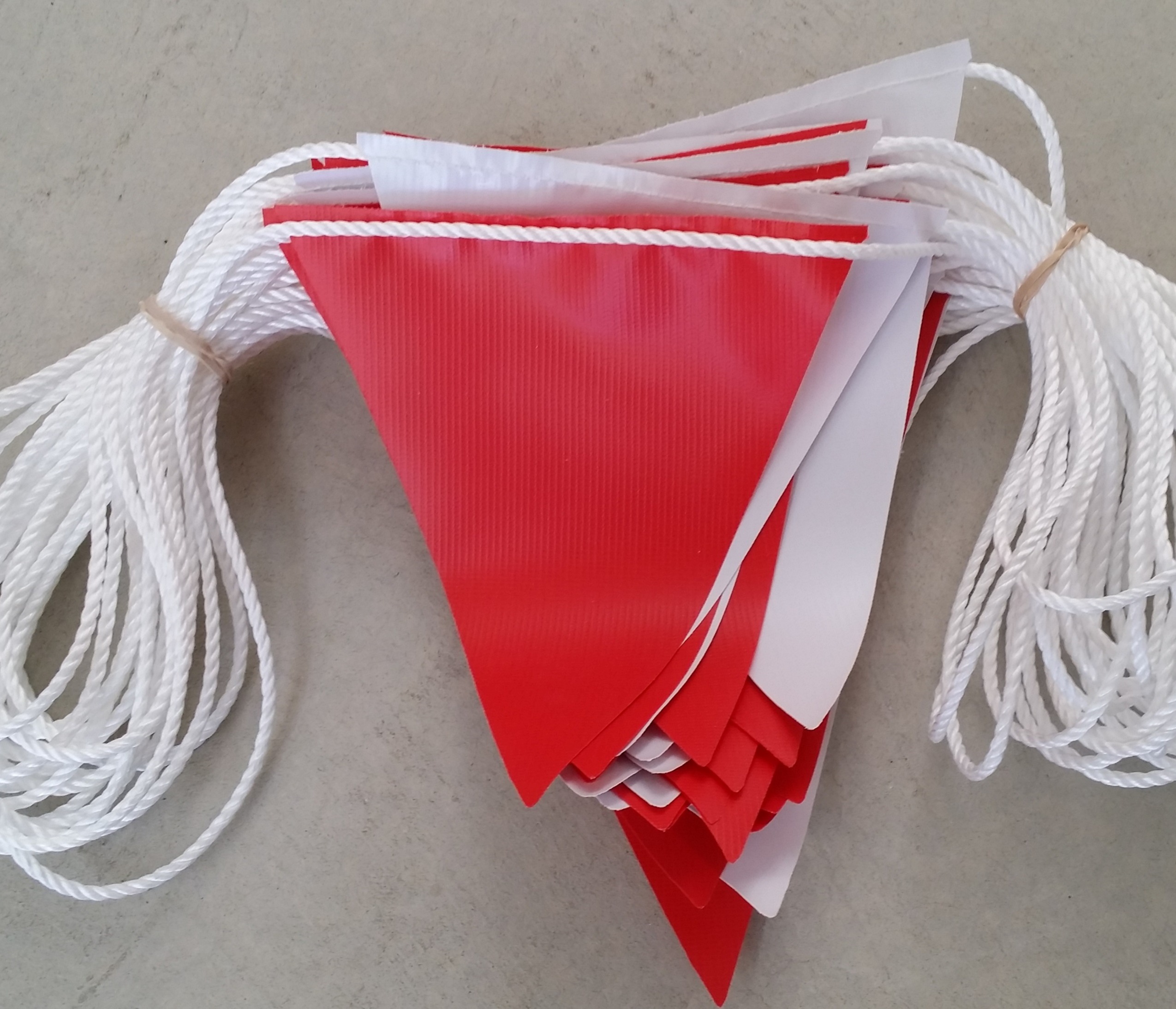 Red and White Alternating Safety Bunting